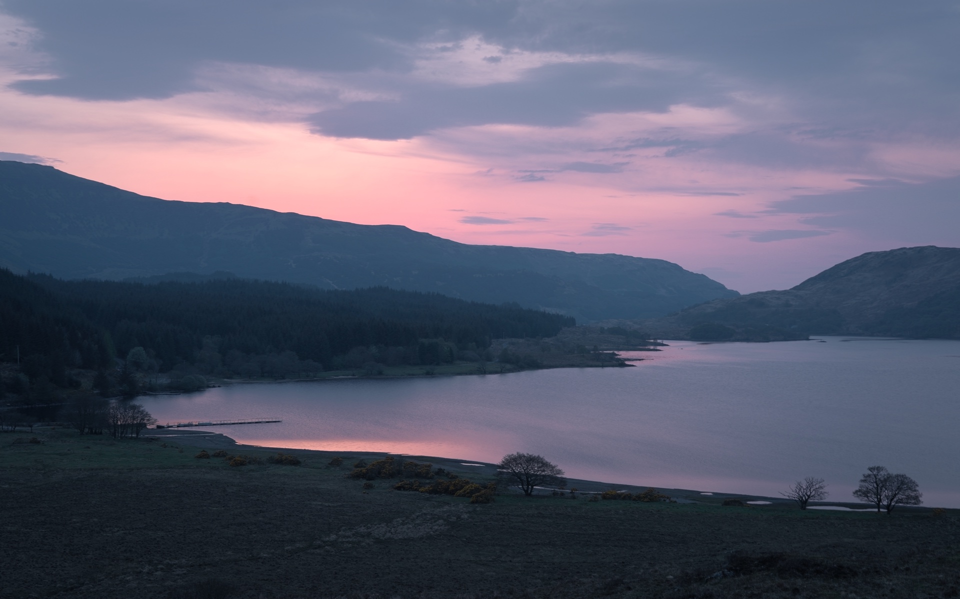 Display image: Loch Arienas sunset