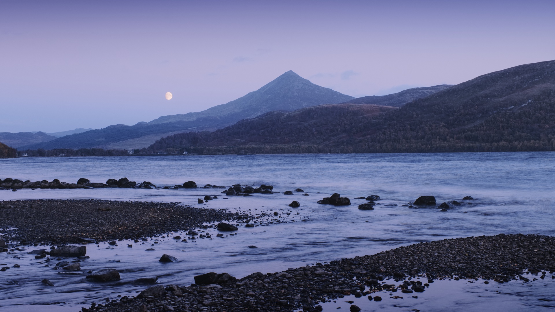 Display image: Moonrise, Schiehallion, Loch Rannoch